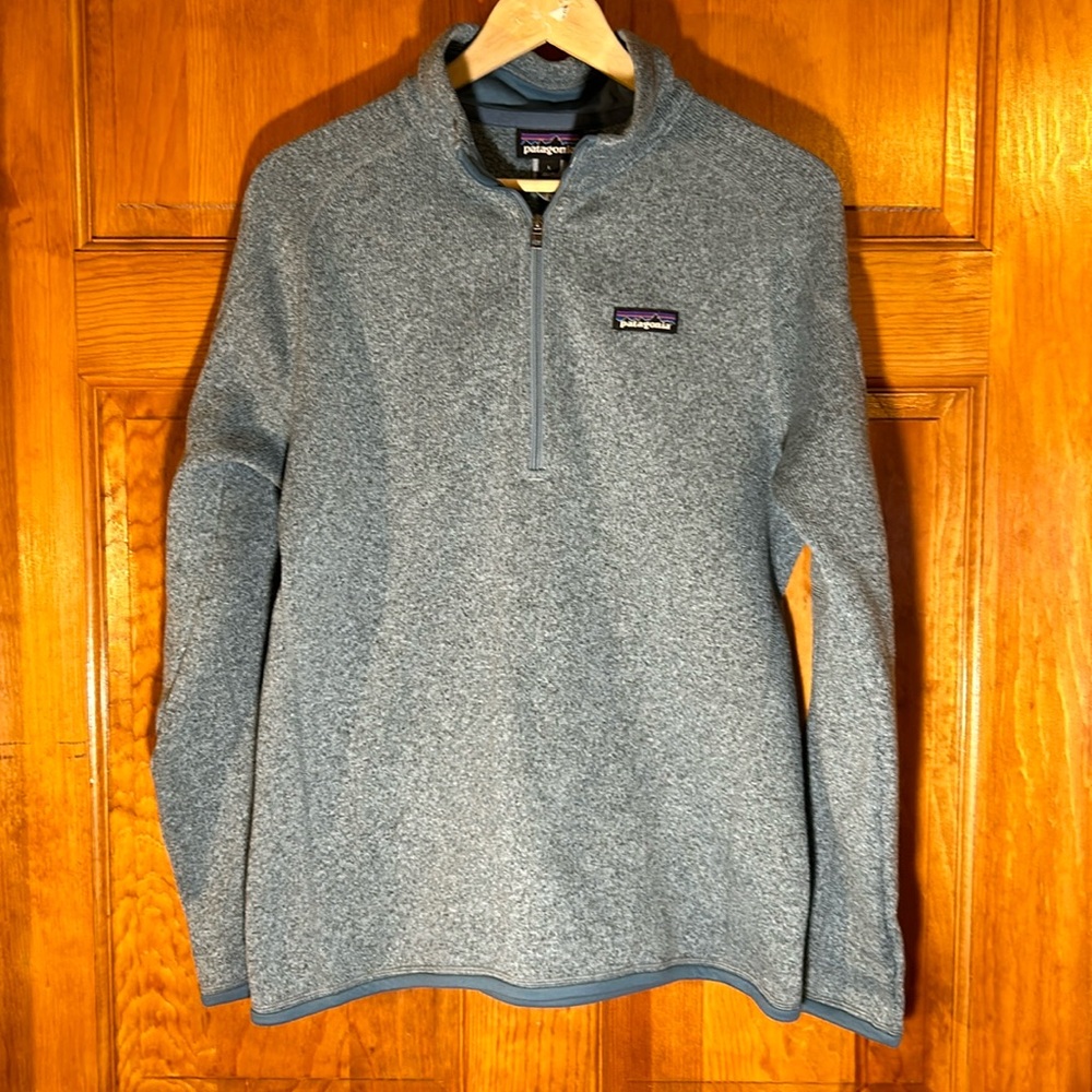 Patagonia Women’s Blue 1/4 zip Better Sweater Size lg-EUC